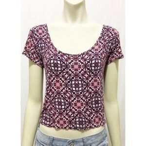 About A Girl XL Red and Black Kaleidoscope T-Shirt